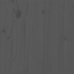 vidaXL Cadre de lit Gris Bois de pin massif 200x200 cm