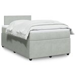 vidaXL Sommier à lattes de lit et matelas Gris clair 120x200cm Velours