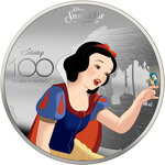 Pièce de monnaie en Argent 5 Dollars g 31.1 (1 oz) Millésime 2023 Disney 100 Years of Wonder SNOW WHITE