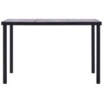 vidaXL Table à manger Noir et gris béton 160x80x75 cm MDF