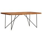 vidaXL Table à manger 180x90x76 cm Bois d'acacia massif