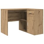 vidaXL Bureau d'angle en chêne artisanal 102x88x75 cm en bois d'ingénierie