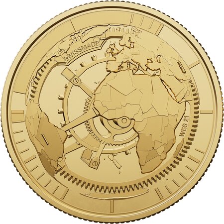 Pièce de monnaie 25 Francs Suisse Industrie horlogère suisse Timemachine 2022 – Or BE