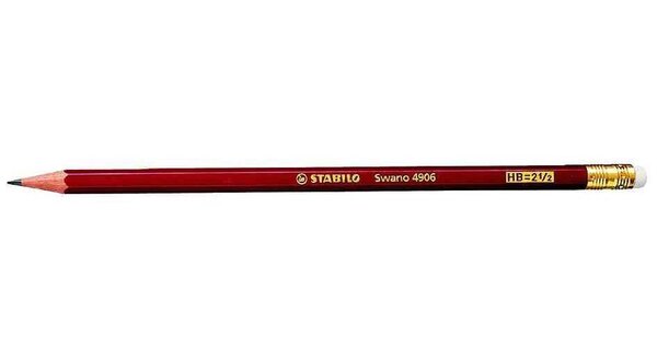 Pack de 6 Crayons papier Graphite Swano bout gomme HB STABILO