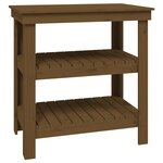 vidaXL Banc de travail Marron miel 78 5x50x80 cm Bois de pin massif