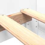 vidaXL Cadre de lit blanc 100x200 cm bois d'ingénierie