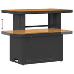 Set de canapé de jardin vidaXL 12 pièces avec coussins Noir poly rotin acacia