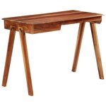 vidaXL Bureau avec tiroir 110x50x77 cm bois d'acacia massif