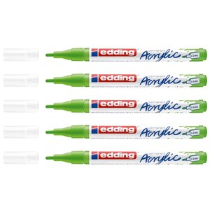 Marqueur Acrylique 5300 Vert Jaune Pointe Fine 1-2 mm x 5 EDDING