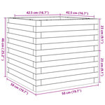 vidaXL Jardinière 50x50x46 cm bois de pin massif