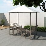 vidaXL Pavillon de jardin avec table et bancs 2 5 x 1 5 x 2 4 m