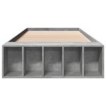 vidaXL Cadre de lit gris béton 100x200 cm bois d'ingénierie