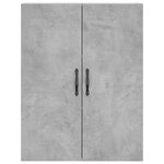 vidaXL Buffet haut Gris béton 69 5x34x180 cm Bois d'ingénierie