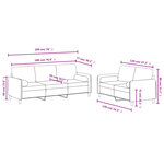 vidaXL Ensemble de canapés 2 Pièces avec coussins marron velours