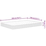 vidaXL Matelas à ressorts bonnell moyen 140x190 cm