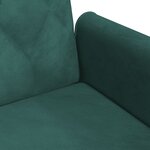 vidaXL Canapé-lit avec accoudoirs vert foncé velours