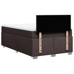 vidaXL Sommier à lattes de lit et matelas marron foncé 120x190cm tissu