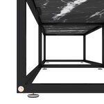 vidaXL Meuble TV marbre noir 180x40x40 5 cm verre trempé