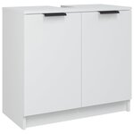 vidaXL Armoire salle de bain Blanc 64 5x33 5x59 cm Bois d'ingénierie