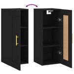 vidaXL Armoire murale noir 34 5x34x90 cm bois d'ingénierie