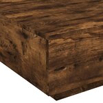 vidaXL Table basse avec lumières LED chêne fumé 80x80x31 cm