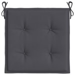 vidaXL Coussins de chaise de jardin lot de 6 anthracite 40x40x3 cm