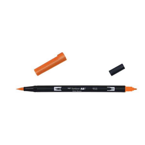 Feutre dessin double pointe abt dual brush pen 905 rouge tombow