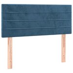 vidaXL Sommier à lattes de lit et matelas Bleu foncé 120x200cm Velours