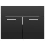 vidaXL Ensemble de meubles de salle de bain 2 Pièces Noir brillant