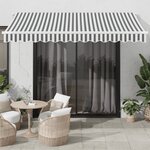 vidaXL Auvent manuel rétractable avec LED anthracite blanc 350x250 cm