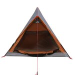 vidaXL Tente de camping 2 personnes gris et orange imperméable
