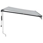 vidaXL Auvent rétractable automatique avec LED anthracite et blanc
