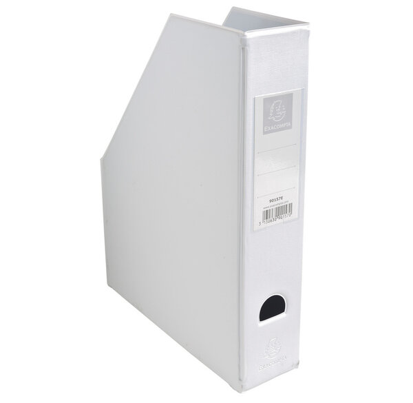 Porte revue Dos 70mm PVC Blanc EXACOMPTA