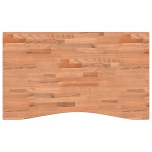 vidaXL Dessus de bureau 100x(55-60)x2 5 cm bois massif de hêtre