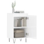 vidaXL Buffet blanc brillant 40x35x70 cm bois d'ingénierie