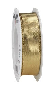 Ruban lurex laitonné devon 20-m-rouleau 25 mm  or