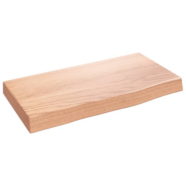vidaXL Étagère murale marron clair 40x20x4 cm bois chêne massif traité