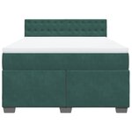 vidaXL Sommier à lattes de lit et matelas Vert foncé 140x190cm Velours