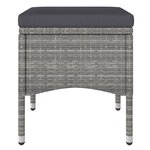 vidaXL Ensemble à Manger jardin 5 Pièces résine tressée verre trempé Gris