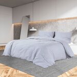 vidaXL Ensemble de housse de couette Gris 260x220 cm Coton