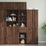 vidaXL Armoire de rangement mince chêne marron 40x42 5x225 cm