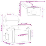 vidaXL Fauteuil de massage inclinable gris foncé velours