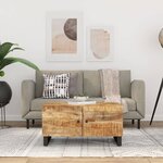 vidaXL Table basse 80x50x40 cm Bois de manguier solide et d'ingénierie