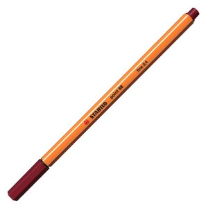Stylo-feutre point 88 pointe fine 0 4 mm rouge bordeaux x 10 stabilo