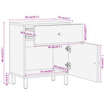 vidaXL Table de chevet 50x33x60 cm bois de manguier massif