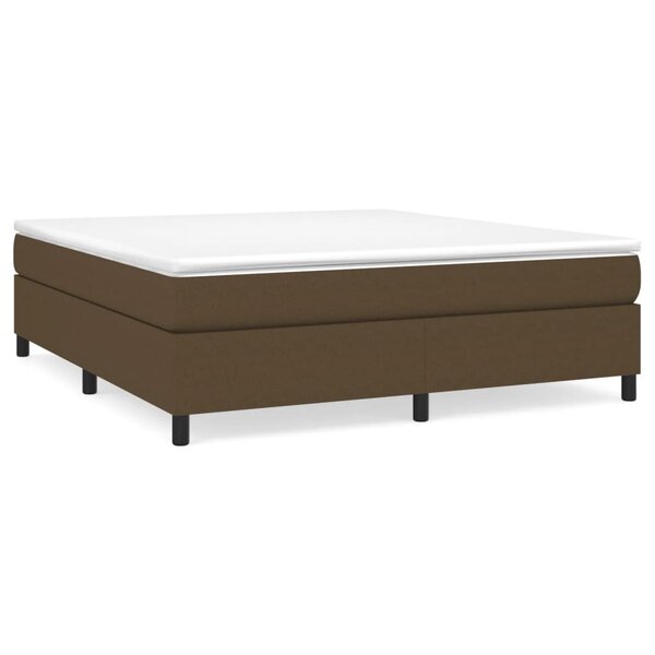vidaXL Cadre de lit Marron foncé 180x200 cm Tissu
