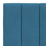 vidaXL Coussin de tête de lit bleu 80 cm velours