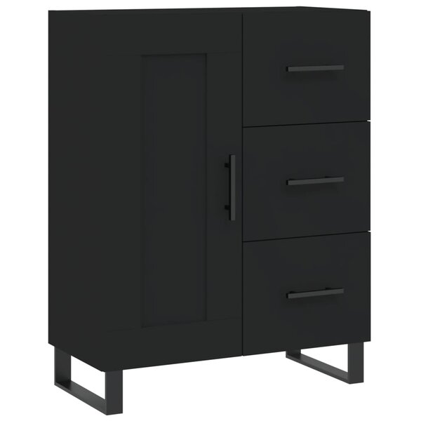vidaXL Buffet noir 69 5x34x90 cm bois d'ingénierie