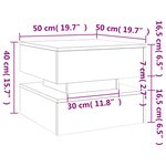 vidaXL Table basse avec lumières LED chêne fumé 50x50x40 cm