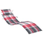 vidaXL Chaise longue de jardin avec coussin Bois d'acacia solide